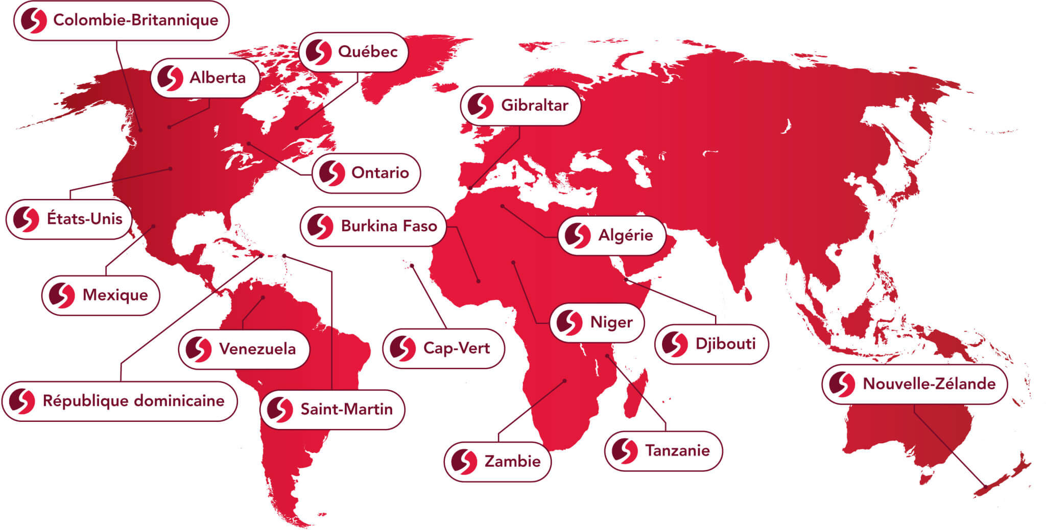 Seneca oeuvre dans plus de 15 pays